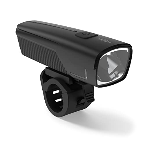 ANSMANN Fahrradlicht StVZO zugelassen mit 5 Watt OSRAM LED und Auto. Abblendlicht 200 m Leuchtweite 50 Lux 180 Lumen IPX5 Akkubetrieben bis zu 9 Stunden Leuchtdauer aufladbar über USB