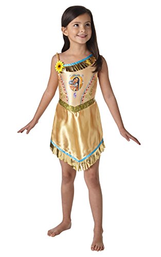 Mädchen Offiziell Disney Prinzessin Pocahontas Indianer Wilder Westen Büchertag Woche Halloween Party Kostüm Kleid Outfit 3-8 Jahre - 3-4 Years