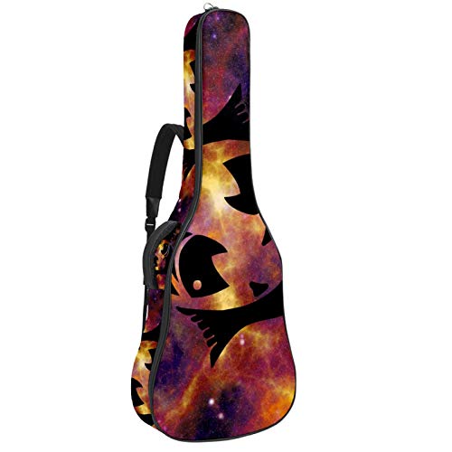 Gitarren-Gigbag, wasserdicht, Reißverschluss, weich, für Bassgitarre, Akustik- und klassische Folk-Gitarre, Zodiac Horoskop, Astrologie