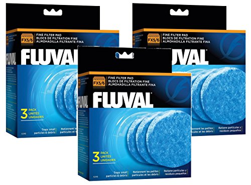 (9 Pack) Fluval Fine Filter Pad, für Fluval FX5 (3 Pakete mit je 3 Filter Pads)