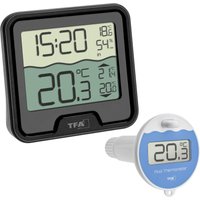 TFA Dostmann Funk-Poolthermometer Marbella Poolthermometer Schwarz
