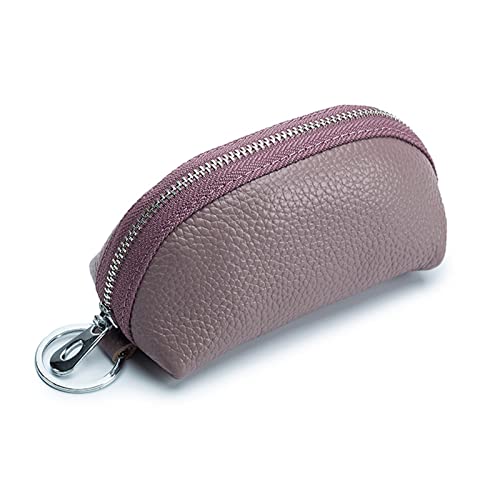 Geldbörse für Damen Mini Schlüsseltasche Damen Haushalt Auto Große Kapazität Leder Multifunktionstasche Kleine Damengeldbörse (Farbe : Lotus Root Purple, Size : 12x6x5cm)