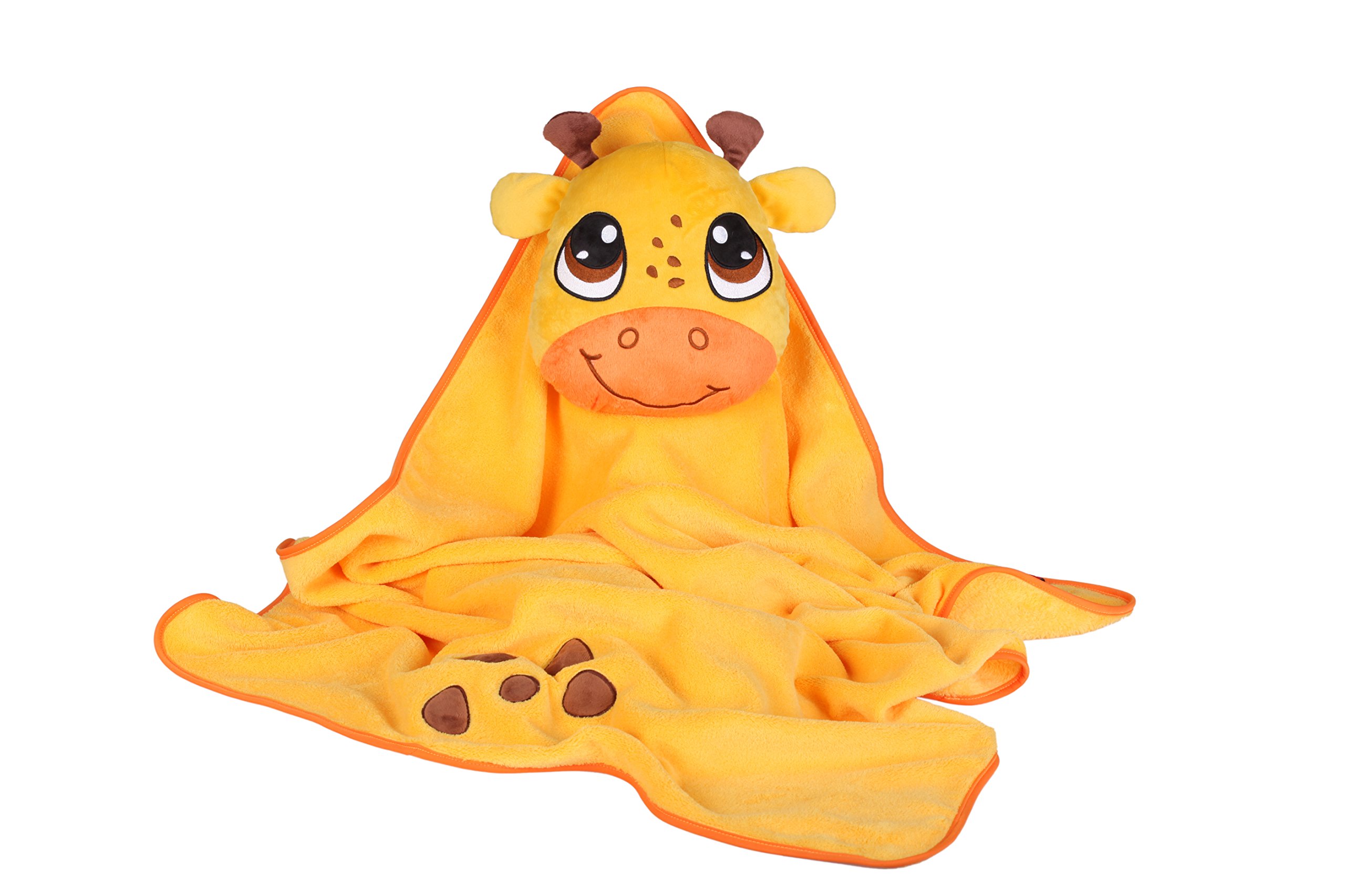 okiedog Lil' Pet Pals 80243 Kinder Kuscheldecke mit Kissen Giraffe gelb