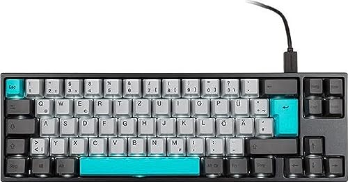 Ducky MIYA Pro Moonlight TKL Gaming Deutsch, MX-Blue, weiße LED, dunkelgrau