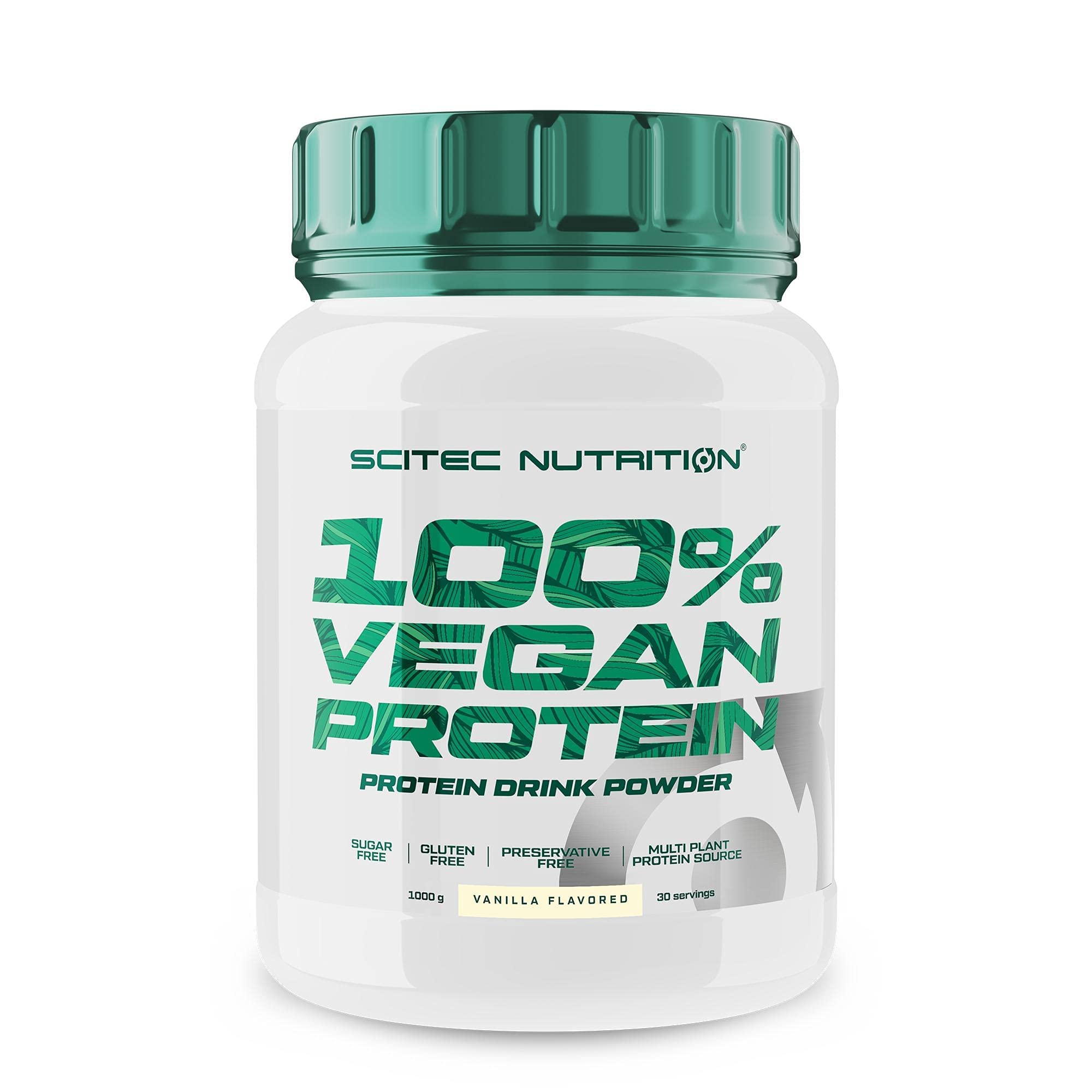Scitec Nutrition 100% Vegan Protein - 5 pflanzliche Proteinquellen - angereichert mit Vitamin B12-33g pro Portion - Vegan, 1 kg, Vanille