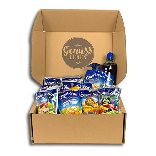 Genussleben Box mit 4000 ml Capri Sun verschiedene Sorten, Perfekt für heiße Sommertage