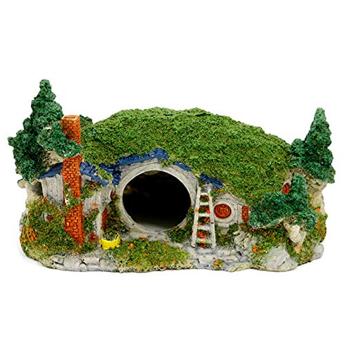 CUSROS Reptilien-Garnelenhöhle zur Landschaftsgestaltung, Unterschlupfhaus, künstliche Wasserdekoration, Aquarium-Landschaft, Aquarium-Dekoration, Ornament, eine Größe
