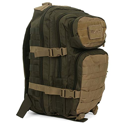 Mil-Tec US Assault Pack Backpack (Small/Ranger Green/Coyote)