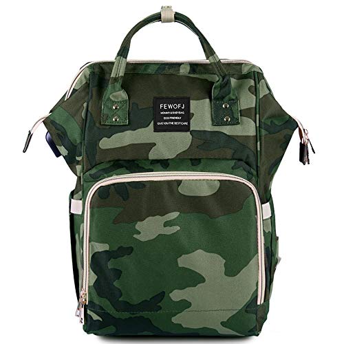 Baby Wickelrucksack Wickeltasche, Multifunktional Große Kapazität Babytasche (Camo)