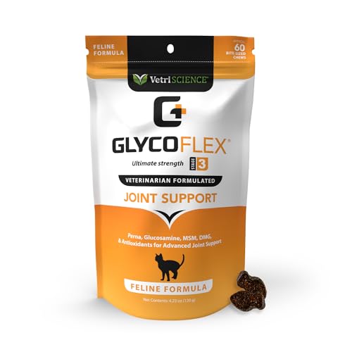 Vetri-Science Laboratories Glyco Flex 3 Hip und gemeinsame Nahrungsergänzungsmittel für Katzen, Bite Kauspielzeug