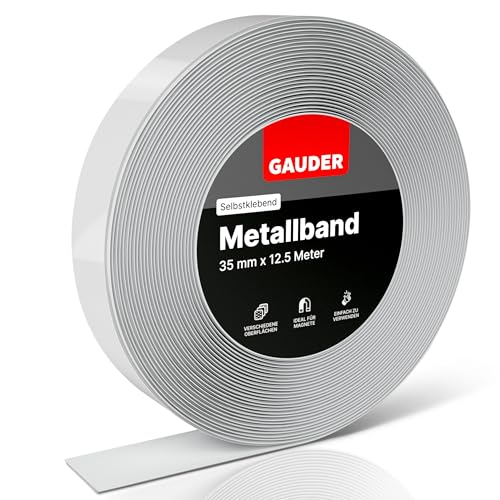 GAUDER Metallband selbstklebend I Ferroband I Magnetband I Eisenband I Stahlband