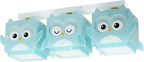 Deckenleuchte für Kinder 3 Lichter Little Owl Eule Tiere