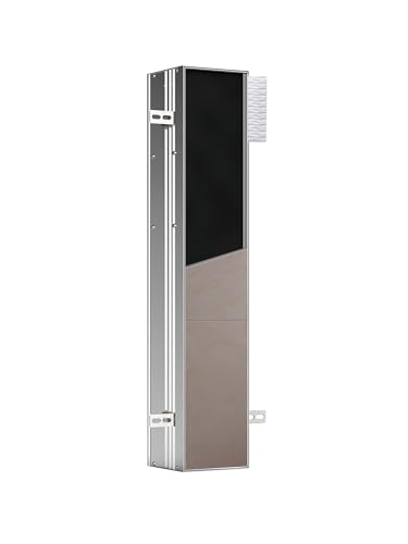 Emco asis Module Plus, WC-Modul - Unterputzmodell, mit Fächern für Reserverolle oder Feuchtpapierbox, WC-Papier und integrierter Toilettenbürgengarnitur, Türanschlag Links