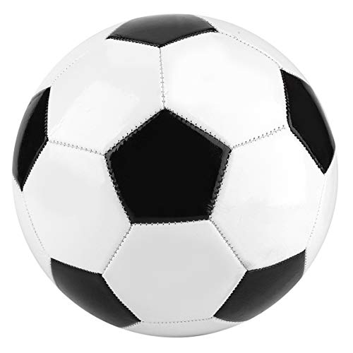 Rehomy Fußball Größe 5, für Team-Training Match Practice Indoor Outdoor, für Kinder/Erwachsene (Größe 5, Weiß + Schwarz)