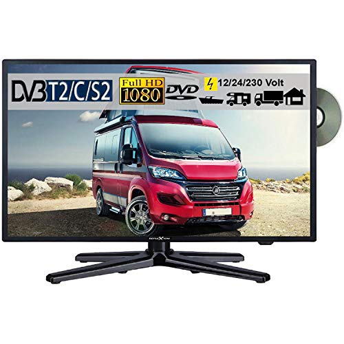 REFLEXION LDDW22 LED Fernseher 21.6 Zoll 56cm SAT TV DVB-S2/C/T2 DVD 12/230 Volt