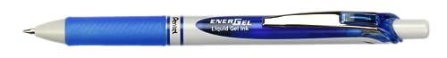 Pentel BL77E-CX EnerGel Eco Gel-Tintenroller mit Druckmechanik, gefertigt mit 79% recycelten Materialien, Schreibfarbe Blau, 1 VE=12 Stück