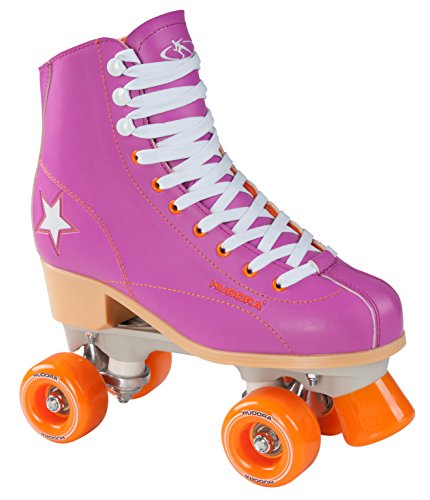 Hudora Disco Rollerskates Unisex Rollschuh, Lila/Orange, 35, 13171