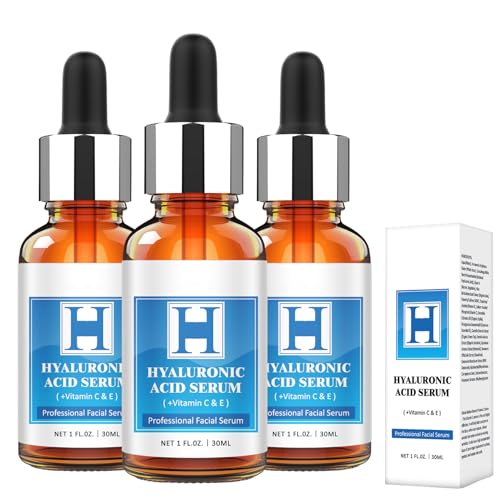 Hyaluronsäure-Serum Für Das Gesicht Mit Vitamin C Und E, Vitamin-C-Serum, Anti-Aging- Und Falten-Gesichtsserum, Aufhellendes Und Feuchtigkeitsspendendes Gesichtsserum (Hyaluronic Acid ×3)