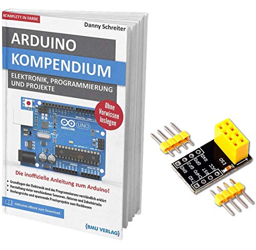 AZDelivery Großes Arduino Kompendium Buch mit gratis Breadboardadapter für ESP-01