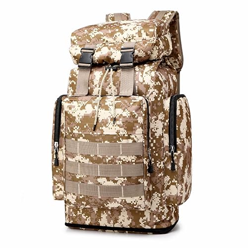 RETOO Rucksack Outdoor, 50L Militär Taktische Rucksack, Assault Pack Bag, Arbeitsrucksack, Backpack für Travel, Arbeit, Schule, Sport, Bushcraft, Trekking, Camping, Wandern, Pixel Camo