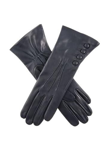 Dents Damen Handschuhe, Gr. Medium, Blau (Marineblau)