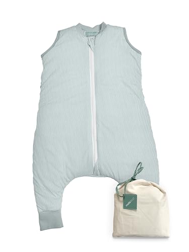 molis&co. Baby-Schlafsack mit Füßen. 2.5 TOG. Größe: 90 cm. Ideal für die Übergangszeit und den Winter. Blue Surf. 100% Baumwolle (Oeko-TEX 100).