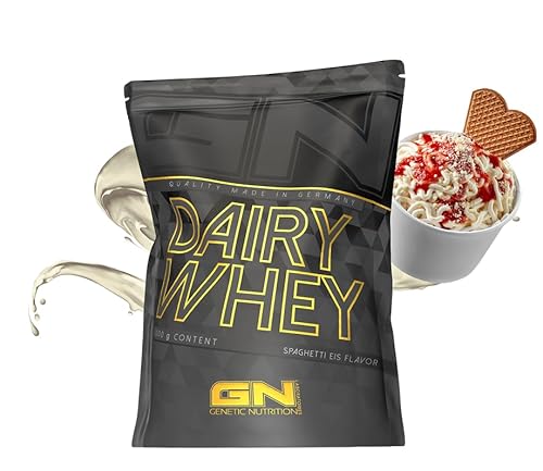GN Laboratories 100% Dairy Whey Protein Pulver 1000g (Spaghetti Eis) – Eiweißpulver zum Muskelaufbau – Proteinpulver für Protein Shake