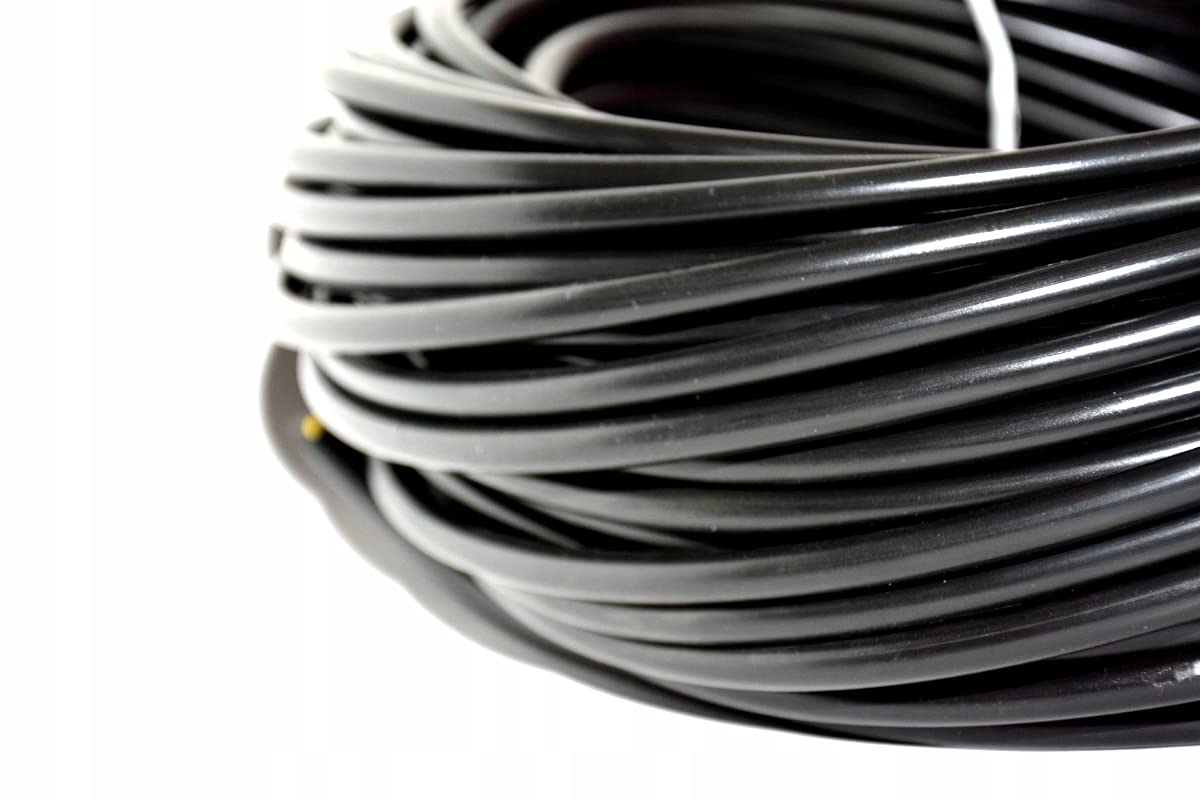 Hilark Kabel PVC H05VV-F 3x2,5 mm2 (3g2,5 mm²) Schwarz 65m Kabel für elektrische Verlängerungskabel