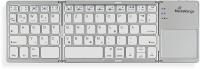 MediaRange kompakte Funk-Tastatur mit 63 Tasten und Touchpad, QWERTZ (DE/at/CH) Tastaturbelegung, Silber