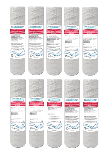 Wasserfilter Italien, Filterkartuschen, gewickelter Draht, 10 Zoll, 50 Mikron, 10 Stück