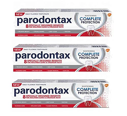 Parodontax Komplettschutz Aufhellung Zahnpasta-Set, 3 x 75 ml