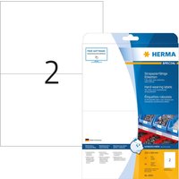 HERMA Special - Permanent selbstklebende, matte Folienetiketten - weiß - 210 x 148 mm - 50 Etikett(en) (25 Bogen x 2) (4693)