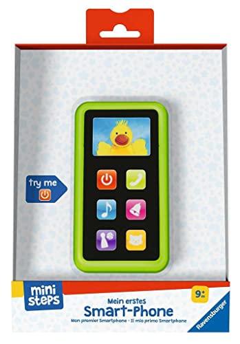 Ravensburger ministeps 4163 Mein erstes Smart-Phone, Spielzeugtelefon, Lernspielzeug mit Licht und Sound ab 9 Monaten