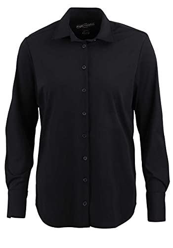 Pure Modern Functional Bluse Hemdkragen Zwei-Knopf-Manschette schwarz Größe XL