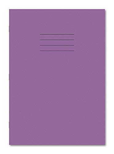 Hamelin A4 8 mm liniert und Rand 80 Seiten Heft – 50 Stück 80 violett