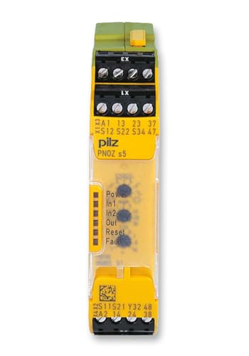 PILZ Sicherheitsschaltgerät PNOZ s5 24VDC 2 n/o 2 n/o t Betriebsspannung: 24 V/DC 2 Schließer (B x