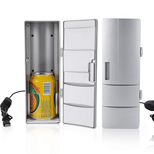 Mini-Kühlschrank Kühler USB-Kühlschrank Wärmer Kleiner kompakter Kühlschrank Tragbarer Mini-Kühlschrank für Auto und Zuhause Thermoelektrischer kompakter Kühlschrank Getränke Kühlschrank
