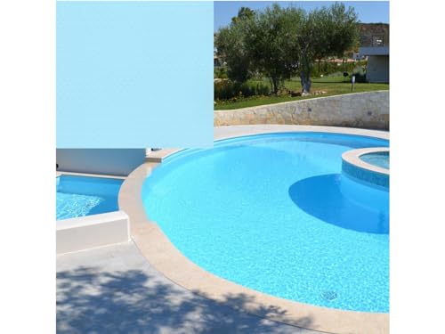badelaune Poolfolie Schwimmbadfolie gewebeverstärkt 1,5mm stark - Rolle 2,05x25m Hellblau