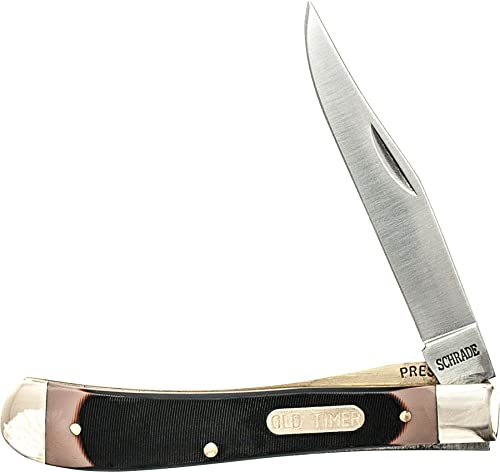 Schrade SCH194OT Taschenmesser-Old Timer Lockable Trapper-Länge geschlossen: 9.84 cm, Stahl, mehrfarbig