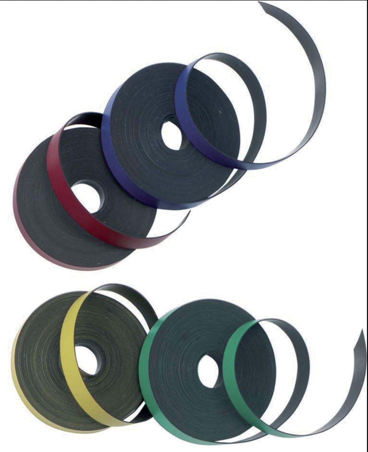 ACCO Nobo selbstklebendes Magnetband Zuschneidbar auf die gewünschte Größe In 4 verschiedenen Farben erhältlich Sortiert