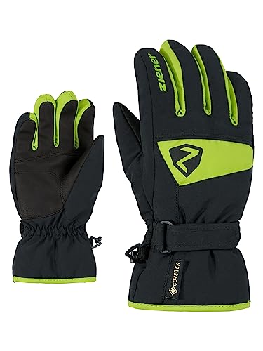 Ziener Kinder LAGO GTX glove junior Ski-handschuhe/Wintersport | Wasserdicht, Atmungsaktiv, lime green, 5