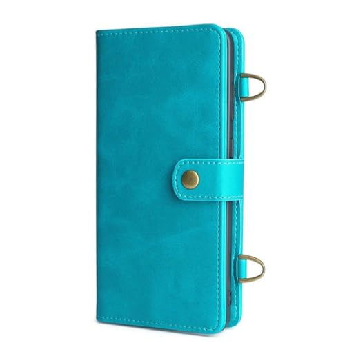 LIFEKA Brieftaschen-Telefonhülle für iPhone 13 14 Pro Max, Brieftaschen-Reißverschluss-Ledertasche für 14 Max 13 Pro 12 Mini 11 XR XS X 8 7, Blaue Handyhülle, für iPhone 7P 8P