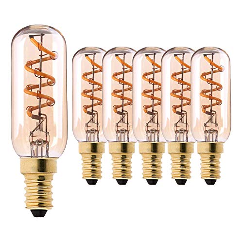 Genixgreen 3W LED dekorative Glühlampen, T25/T8 E14 Kandelaber Basis Filexible Fliament LED Licht 6