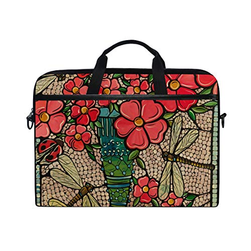 LUNLUMO Red Flowers 15 Zoll Laptop und Tablet Tasche Durable Tablet Sleeve for Business/College/Women/Men