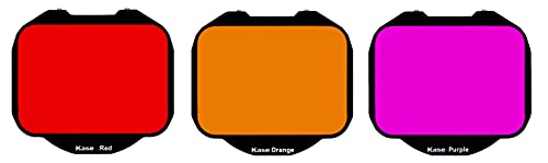 Kase 3 Stück Clip-in Unterwasserfilter Optische Glasfilter Rot Orange Lila Speziell für Full Frame Sony Alpha Kamera