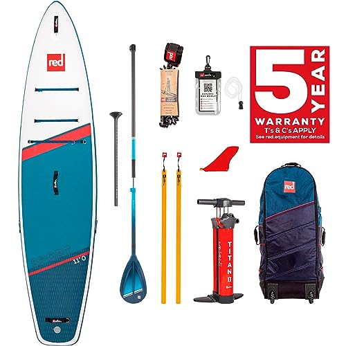 Red Paddle Co SUP-Board-Set SPORT 11'0" x 30" x 4,7" MSL + 2022 Red Paddle Co Hybrid Tough 3Pcs Paddle