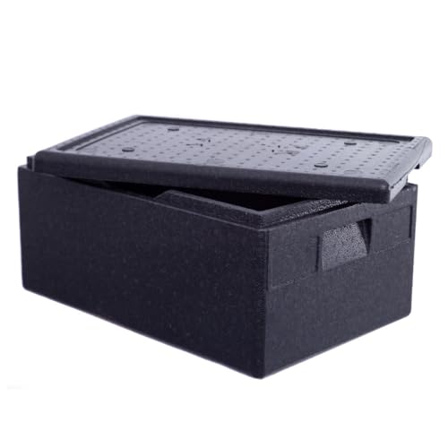 Allpax Thermobox 40 Liter - GN 1/1 mit Deckel - 60 x 40 x 26,5 cm - mit Griffmulden - Isolierbox, Kühlbox, Warmhaltebox