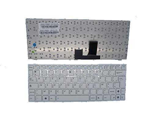RTDpart Laptop-Tastatur für ASUS EPC T101MT 1005HA 1008PE 1002HA mit weißem Rahmen, Weiß FR France V103662EK1 0KNA-1L2FR01 04GOA1L1KFR00-1