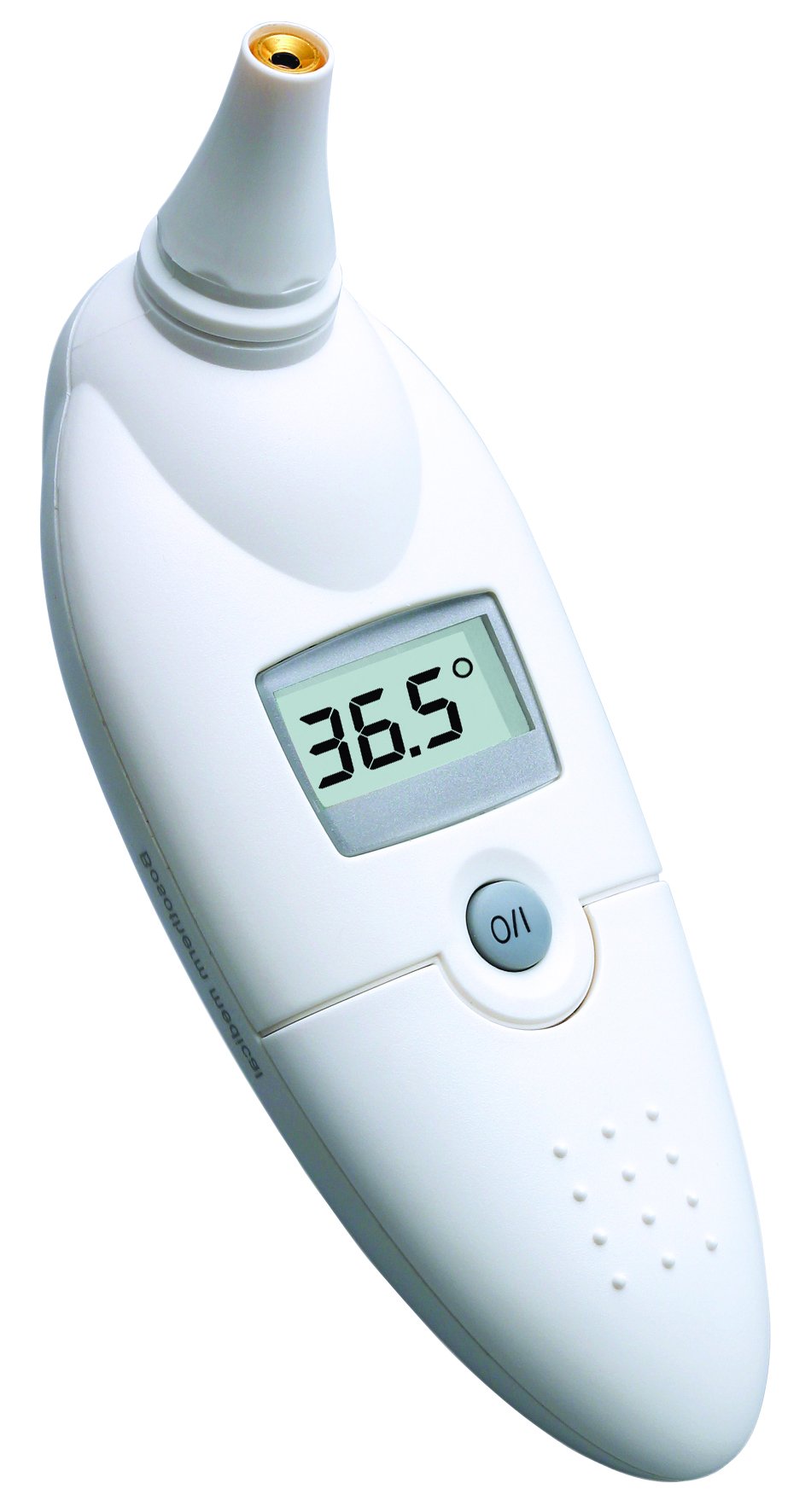 boso bosotherm medical – Digitales Infrarot-Fieberthermometer zur Körpertemperatur-Messung im Ohr mit Leucht-Display und Speicher für die letzte Messung – Inkl. Hygiene-Schutzhüllen