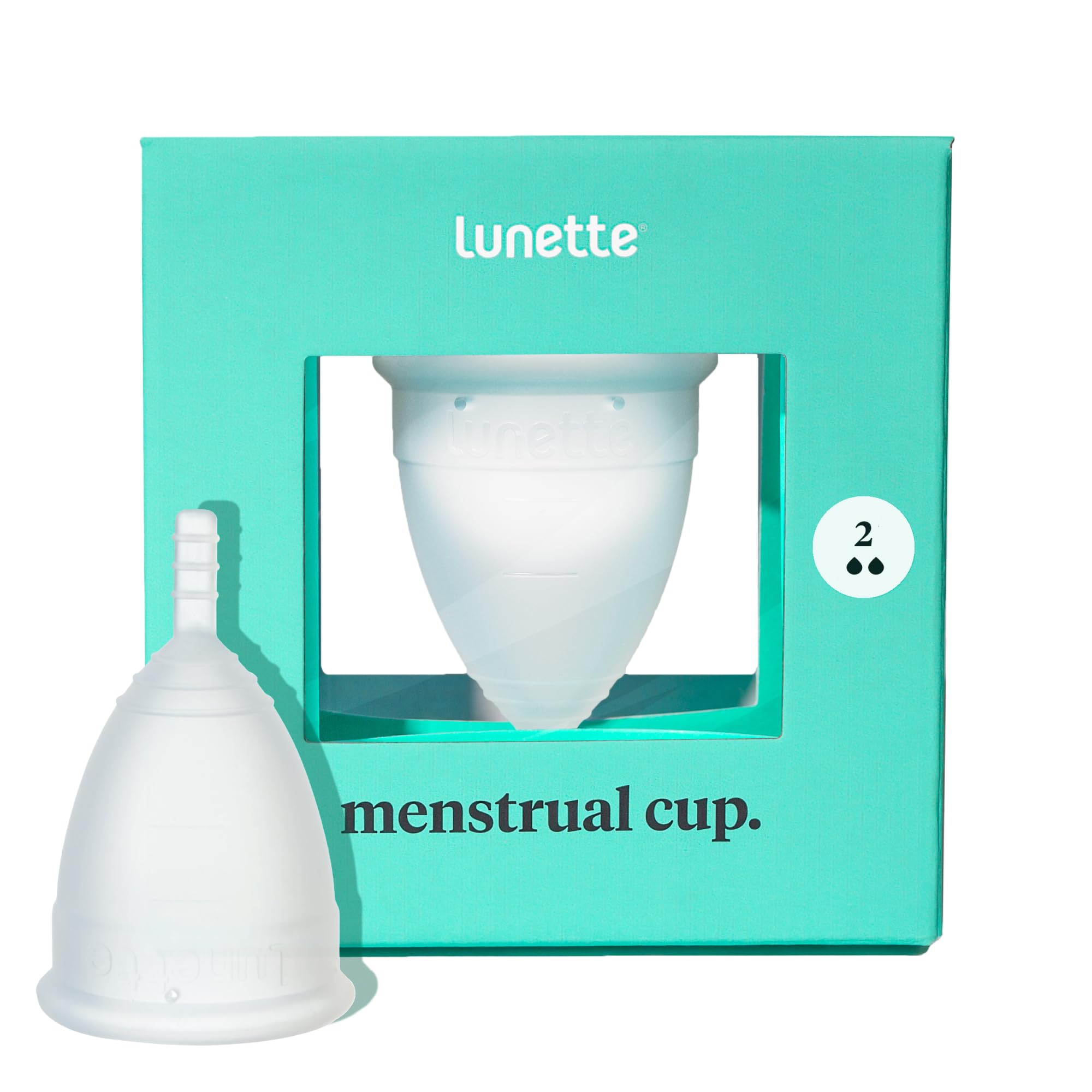Lunette Menstruationstasse - Klar - Model 2 für normale oder starke Blutung